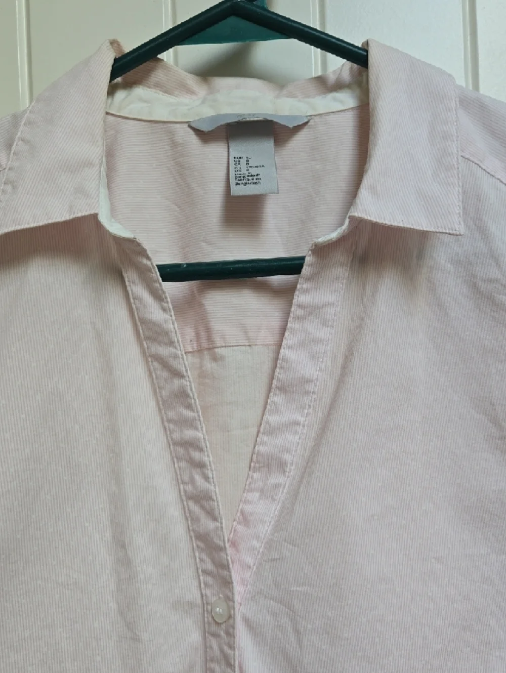 H&M Women's Light Pink Cotton Button-Down Shirt US size 8 - Picture 4 of 6